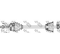GSP 250009 Albero motore/Semiasse