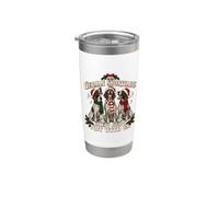 GSP Christmas Funny Silent Night tedesco a pelo corto puntatore Bicchiere termico in acciaio inox doppia parete