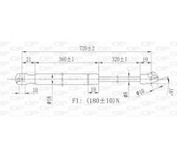 GSR6045.00 OPEN PARTS Ammortizzatore pneumatico, Cofano motore per AUDI