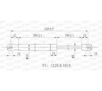GSR6118.00 OPEN PARTS Ammortizzatore pneumatico, Cofano motore per DE LOREAN,VW