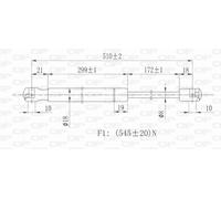 GSR6274.00 OPEN PARTS Ammortizatore pneumatico, Cofano bagagli /vano carico per