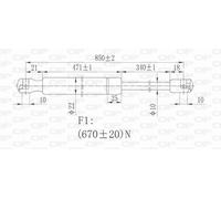 GSR6378.00 OPEN PARTS Ammortizatore pneumatico, Cofano bagagli /vano carico per