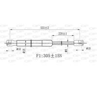 GSR6475.00 OPEN PARTS Ammortizatore pneumatico, Cofano bagagli /vano carico per
