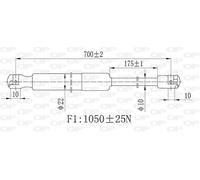 GSR6482.00 OPEN PARTS Ammortizatore pneumatico, Cofano bagagli /vano carico per
