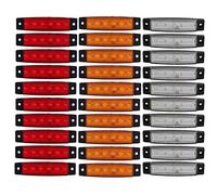GSRECY 30 pz 12 V 6 LED Rosso+Bianco+Giallo Camion Indicatore Laterale Indicatori Camion Cabina Marcatori luci