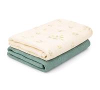 GSrenyu 2 Pz Grandi Panni Mussola Per Bambino 100x100cm Mussola di Cotone Swaddle Coperta 0-3 Mesi Essenziali Del Bambino Doccia Regali Per La Nuova Mamma