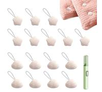 Gsrhzd Clip Copripiumino, Ferma Piumino da Sacco, 16 Pezzi Carino Antiscivolo Ferma Copripiumino con 1 Strumento per Linea di Amo 1 Scatola Portaoggetti per Coperta di Lana ECC (Bianco)