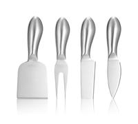 Gsrhzd Coltello Formaggio, 4 Pezzi Coltello da Formaggio, Coltello da Burro Multifunzione in Acciaio Inossidabil, Coltello per Spalmare, Spalmino Per ogni tipo di formaggio