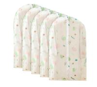 Gsrhzd Custodie per Abiti, 5 Pezzi 60 * 100cm Copri Abiti da Armadio, Antipolvere Moistureproof Copriabiti da Armadio con cerniera, Sacchi Vestiti per Cappotti ecc