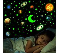 Gsrhzd Glow in the Dark Stars, 522 PCS Solar System Glow in the Dark Stickers, Ceiling Stars Moon, for Nursery Kids Bedroom Ceiling Birthday Boys Girls