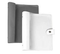 Gsrhzd Raccoglitore Ad Anelli A5, 2 Pezzi Quaderno Ad Anelli A5, Impermeabile Raccoglitore Anelli (Carta Interna Non Inclusa), Agenda Ricaricabile, Per Ufficio Scuola E Viaggi Lavoro(Bianco, Grigio)