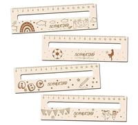 Gsrhzd Regola di Lettura, 4 pezzi Personalizzato Carino Legno Strisce di Lettura Guidate per Dislessia, Bambini, Portatile Banda Lettura Guidea Dislexia per Casa, Scuola, Viaggi ecc (Marrone)
