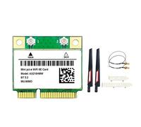 Gsrimgratoe AX210HMW Scheda WiFi+Set Antenna WiFi 6E Mini PCI-E AX210 802.11Ax/AC 2.4G/5G/6Ghz BT5.2 Adattatore Fili per Laptop