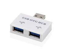 Gsrimgratoe Convertitore Adattatore Hub USB da un Doppio Caricatore Doppia Porta 2 per PC Accessori per Computer Hub Splitter USB 2.0 2 Porte,B
