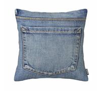 GSRONY Federa per cuscino con motivo jeans, blu, stile country, tasca posteriore in jeans, federa per cuscino western, decorazione per la casa, 45,7 x 45,7 cm