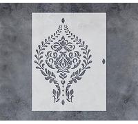 GSS Designs, stencil da parete damascato per pittura, 30,5 x 40,6 cm, stencil grandi con motivo floreale damascato per pareti, mobili, tessuto, legno, pavimenti, motivo damascato