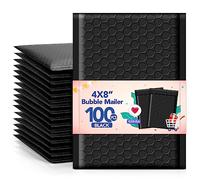 GSSUSA Confezione da 100 buste imbottite a bolle d'aria, 10 x 20 cm, per piccole imprese, buste per spedizioni, buste per imballaggio, buste imbottite, buste per spedizioni, forniture per la