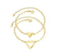GSTFY Set di 2 braccialetti personalizzati per madre e figlia, regolabili con cuore, braccialetti coordinati con nomi, set di 2 gioielli delicati per festa della mamma, Natale, regali di compleanno
