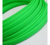 GSUNLEO 1 guaina in filo intrecciato PET - Protezione for cavi ad alta densità espandibile da 2 a 14 mm, resistente ai raggi UV, ignifuga(Uv Green,25MM*10 M)