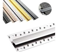 GSUNLEO Profilo di rifinitura Antiscivolo in Alluminio Resistente for tappeti - Profilo di Transizione da 90 cm for Uso Interno ed Esterno(Silver)