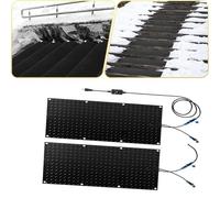 GSUNLEO Tappetini Anti-Neve for Esterni for vialetti e Scale - Rimozione di Ghiaccio e Neve con Cavo di Alimentazione - Dispositivo in Gomma Sicuro e Durevole(25.4x120cmx2Pcs)
