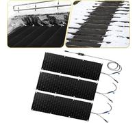 GSUNLEO Tappetini Anti-Neve for Esterni for vialetti e Scale - Rimozione di Ghiaccio e Neve con Cavo di Alimentazione - Dispositivo in Gomma Sicuro e Durevole(25.4x120cmx3Pcs)