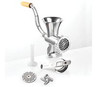 GSW 588423 - Tritacarne n. 8 in alluminio con punta da pasticcere e pestello, colore: argento