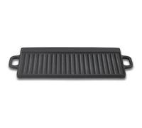 GSW Black Iron BBQ, piastra rettangolare da 42 cm, versatile e robusta, in ghisa per grigliare all'aperto e per l'uso in cucina, in ghisa