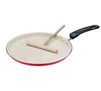 GSW Crepe-Pfanne Induktion Rot/Creme 456715-Padella induzione, Colore: Rosso/Crema, Alluminio, 26 cm, 2 unità