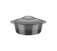 GSW Stahlwaren GmbH rostiera Ovale, Grigio, 33 x 25 13 cm, 7 Litri