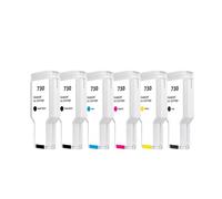 GSwReJ Cartuccia a inchiostro da 300 ml Compatibile con designJet T1600 T1600DR T1700 T1700DR T2600 T2600DR Stampanti Works con modelli 730xl Modelli Pigment Inchiostro stabile(PHK-300ml)