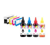GSwReJ Cartuccia a inchiostro ricaricabile da 711xl compatibile con 711 per le stampanti DesignJet T120 T520 include 100 ml di set di inchiostro colorante K C M Y