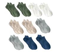 GSXLZ Corti Invisibili Calze 10 Pairs Men's Invisible Ankle Socks Solid Color Casual Mesh Male Comfortable Breathable Soft Short Sock(Color 4)