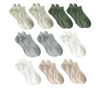 GSXLZ Corti Invisibili Calze 10 Pairs Men's Invisible Ankle Socks Solid Color Casual Mesh Male Comfortable Breathable Soft Short Sock(Color 8)