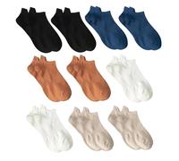 GSXLZ Corti Invisibili Calze 10 Pairs Men's Invisible Ankle Socks Solid Color Casual Mesh Male Comfortable Breathable Soft Short Sock(Color 9)