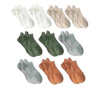 GSXLZ Corti Invisibili Calze 10 Pairs Men's Invisible Ankle Socks Solid Color Casual Mesh Male Comfortable Breathable Soft Short Sock(Color 1)