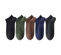 GSXLZ Corti Invisibili Calze 5 paia di calzini da uomo in fibra di bambù sottili, corti, casual, traspiranti, antibatterici, alla caviglia, for primavera ed estate(MIX-B)