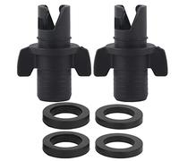 Gsycle 2pcs Adattatore Della Valvola Dell'aria Kayak, Connettore Della Valvola Della Barca Nera Adattatore Gonfiabile Per Inflazione Accessorio Per La Tavola Da Surf