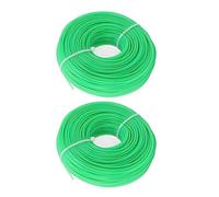 Gsycle 2pcs Linea Strimmer, 1,6 mm x 100 m di Corda di Nylon Linea di bestiameater Universale Verde Stringa per Il Trimmer Elettrico da Giardino