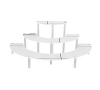 Gsycle Alzate per display in acrilico a 3 livelli, supporto per dessert trasparente a mezzaluna, supporto per cupcake, organizer per profumi, vassoio da portata per casa, ristorante,