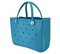 Gsycle Borsa da spiaggia, materiale eva sicuro multifunzione lavabile con panoramica apertura del buco rotonnodo Porta Borsa da spiaggia per all'aperto (Ciano)