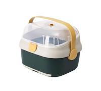 Gsycle Contenitore per Scolabiberon, Contenitore per Posate per Allattamento con Coperchio, Contenitore per Biberon con Scolapiatti per Organizer per Armadietto(Bianco)