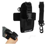 Gsycle Custodia per walkie-talkie con supporto radio, borsa universale walkie-talkie, custodia fondina da braccio leggera in nylon fascia telefono bidirezionale