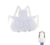 Gsycle Grembiule con volant, grembiule bianco da cameriera, grembiule bianco da cameriera, grembiule da cucina, grembiule da costume, grembiuli francesi, grembiuli da cucina per donna