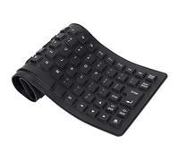 Gsycle Keyboard pieghevole in silicone 85 tasti, Suite per ufficio portatile per tastiera USB silenziosa silenziosa portatili per PC Notebook Laptop (Nero)