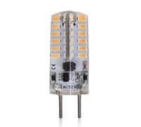 Gsycle Lampadina in Silicone 48 LED, Lampadina bispina GY6.35 da 3 W e 300 lm, AC12 V, per lampadari, plafoniere, lampade da scrivania e Illuminazione da Giardino. (Bianco Caldo)