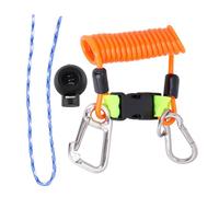 Gsycle Nangole di immersioni, cordino di bobina di primavera anti -perduta Strumento di emergenza per la sicurezza per la sicurezza della barriera corallina con rilascio rapido (Arancia)