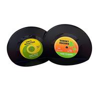 Gsycle Reggilibri per Scaffali da 2 Pezzi, Fermalibri retrò per Scaffali Fermalibri Classici a Forma di Disco per CD per Contenere Libri Decorazioni per La Casa
