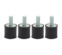 Gsycle Silentblock antivibrante da 4 Pezzi, Supporti in Gomma, Bobine per Barche Auto, Elementi smorzanti per la riduzione del Rumore della Pompa Motore compressore (VD15*15 M5*12)