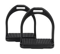 Gsycle Staffe per Equitazione da 2 Pezzi, Staffa per Sella per Cavallo in plastica Sella di Protezione di Sicurezza con Cuscinetto in Gomma Antiscivolo Nero Accessori per Attrezzi per (Small Size)